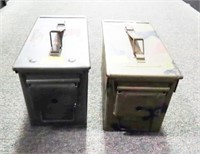 2 METAL ARMY AMMO CANS - EMPTY