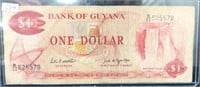 BANK OF GUYANA ONE DOLLAR NOTE