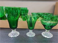 Anchor Hocking Vintage Green Glass Lot
