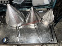 (1) LARGE S/S CONE STRAINER - LIKE NEW