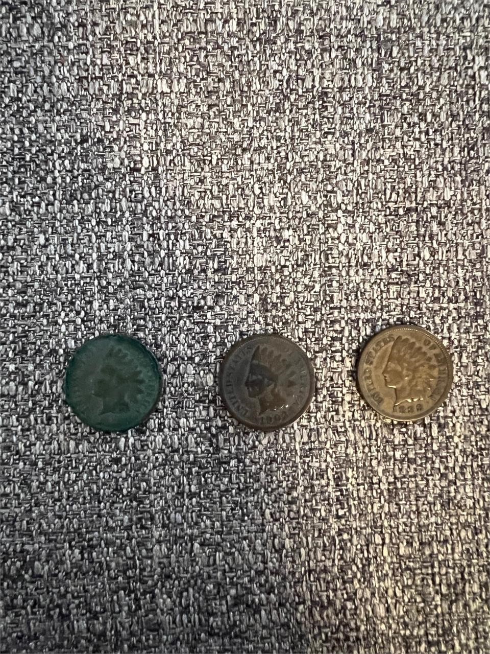 Indian Head and Wheat Pennies