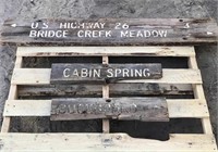 3 Old Forest Service Signs