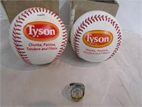 Tyson Chicken Ad Baseballs & Vintage Holographic