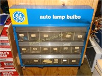 GE auto lamp bulb organizer display case w/