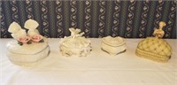 Lot of 4 Trinket Boxes
