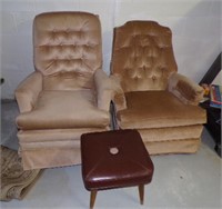 2 Chairs & Foot Stool