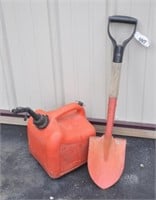 2-gal fuel can & small shovel
