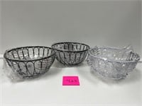 NEW Gourmet Basics Wire Baskets Set of 3