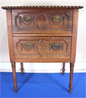 18th C. Louis XVI Carved 2-Drawer Commode