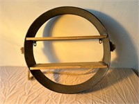 Round Metal and Wood Shelf