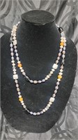 Stunning long strand Genuine Pearls and Glass