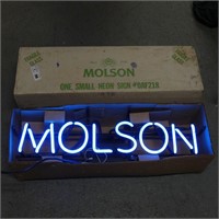 Neon Molson Beer Light w/ Orginal Box