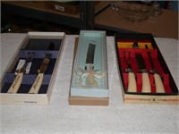 Vintage Sheffield Cutlery Set, Carving Set &