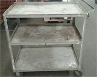 Large Metal Rolling Cart, Approx. 36"×24"×37 3/4"