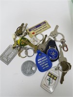 LOT OF KEYRINGS AND MISCELLANEOUS KEYS