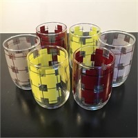 6 MIDCENTURY JUICE GLASSES