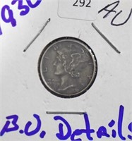 1930 MERCURY DIME