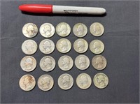 (20) QUARTER COINS FROM THE 1930'S