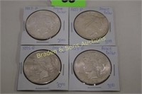 US 1922-P, 1925-P AND TWO 1923-P PEACE