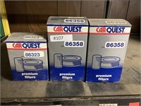 3 Car Quest oil filters