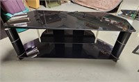 Large Black Glass Tv Stand