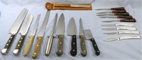 19 PC KITCHEN & STEAK KNIFE LOT*LC GERMAIN*COOKS