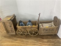 Vintage Coca Cola crib and wagon