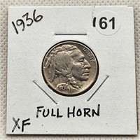 1936 Buffalo Nickel Full Horn