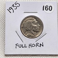 1935 Buffalo Nickel Full Horn