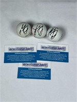 3 Shohei Ohtani Signed Golf Balls w/COA's
