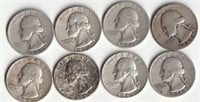 8 U.S. Silver Quarters