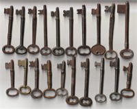 Lot Of 20 Old Skeleton Keys, 4 Inch -2 inch Long