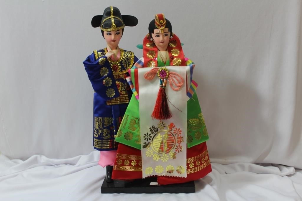 Japanese Handpainted Silk Dolls