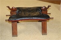 Leather Camel Footstool or Saddle With Full Camel