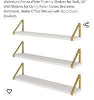 Wallniture Ponza White Floating Shelves for Wall,