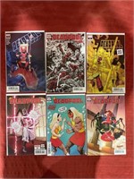 6 bagged and backed comics