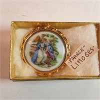 Limoges Handpainted brooch