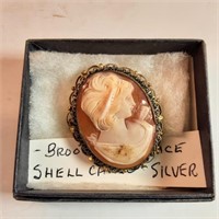 Antique cameo set in silver