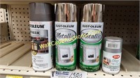 Spray Paint Rust-Oleum Metallic Silver and Brown