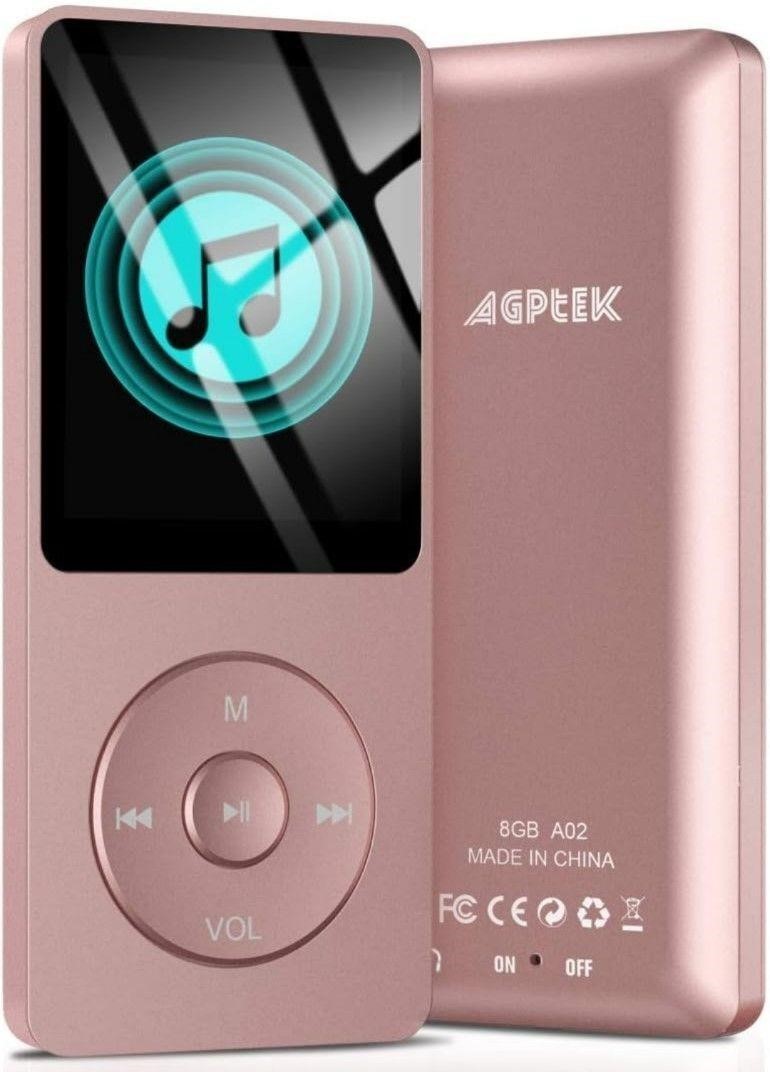 ($39) AGPTEK A02 8GB MP3 Player, 70 Hours