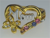 Mom gemstone ring size 8