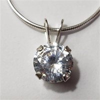 Silver CZ Necklace