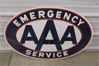 Vintage Porcelain Double Sided AAA Sign