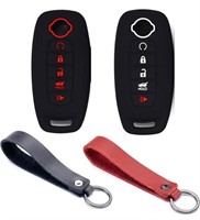 2PCS SILICONE KEY FOB COVER & STRAP FOR 2023-2024