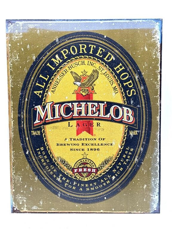 Michelob Beer Metal Sign 12.5” x 16”
