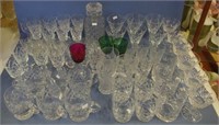 Quantity of vintage cut crystal glassware