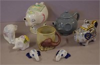 Quantity of assorted elephant ceramics