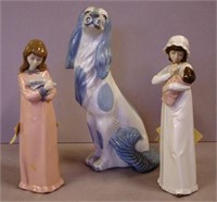 Two Spanish porcelain girl figurines