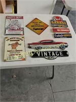5 Metal Garage Signs