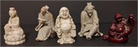 Five Figurines Confucius & Buda 2.5" T
